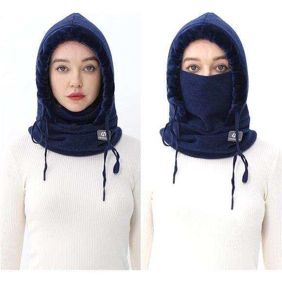 3 Hole Ski Mask Sheisty Mask Knitted Full Face Balaclava  Unisex Ski Mask Balaclava Face Mask Winter, Blue